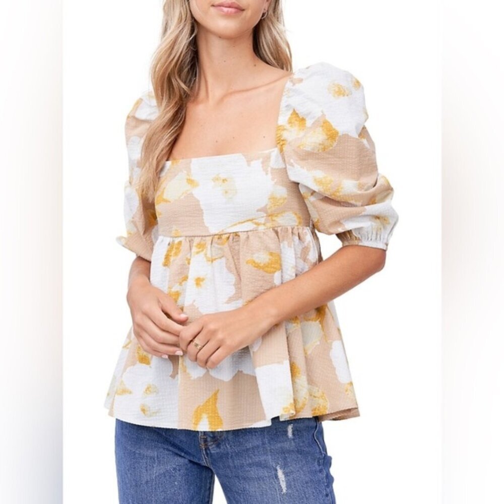 EN SAISON floral print cotton blouse New medium